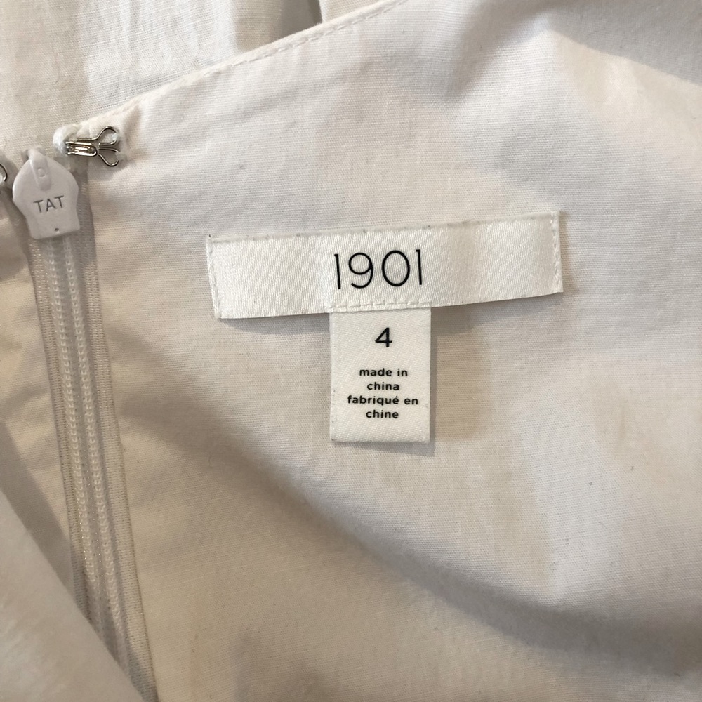 1901 Wide Leg Ruffle Jumpsuit Wht - Picture 4 of 4